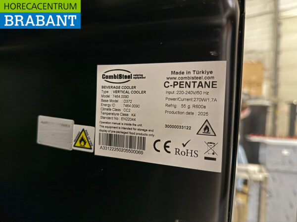 Combisteel Réfrigérateur à porte vitrée 382 litres 230V Horeca – Image 5
