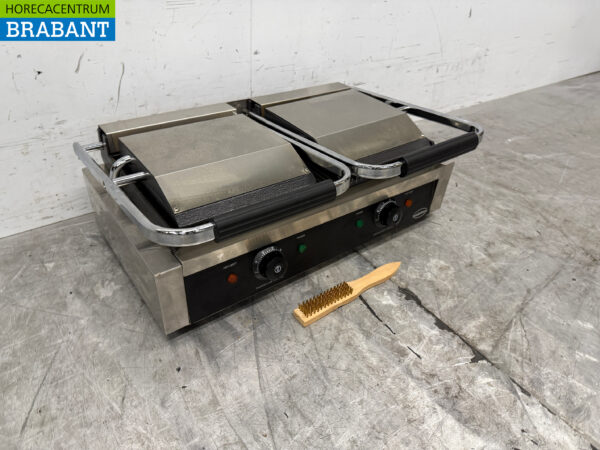 Acier inoxydable Combisteel Gril à double contact Gril à panini Ribbed/Ribbed 230V Horeca – Image 3