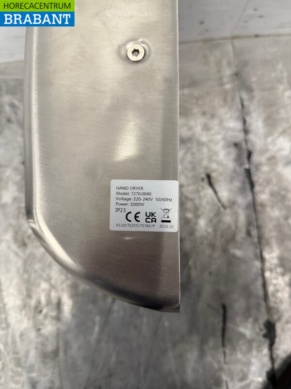 Sèche-mains automatique Combisteel en acier inoxydable Sèche-mains 1000 watts 230V Horeca – Image 4