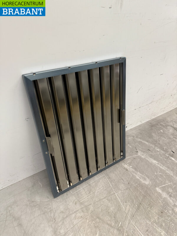 Grille en acier inoxydable Filtre à lamelles Filtre à lamelles pour hotte aspirante 40 x 50 x 2,5 cm Secteur de la restauration – Image 3