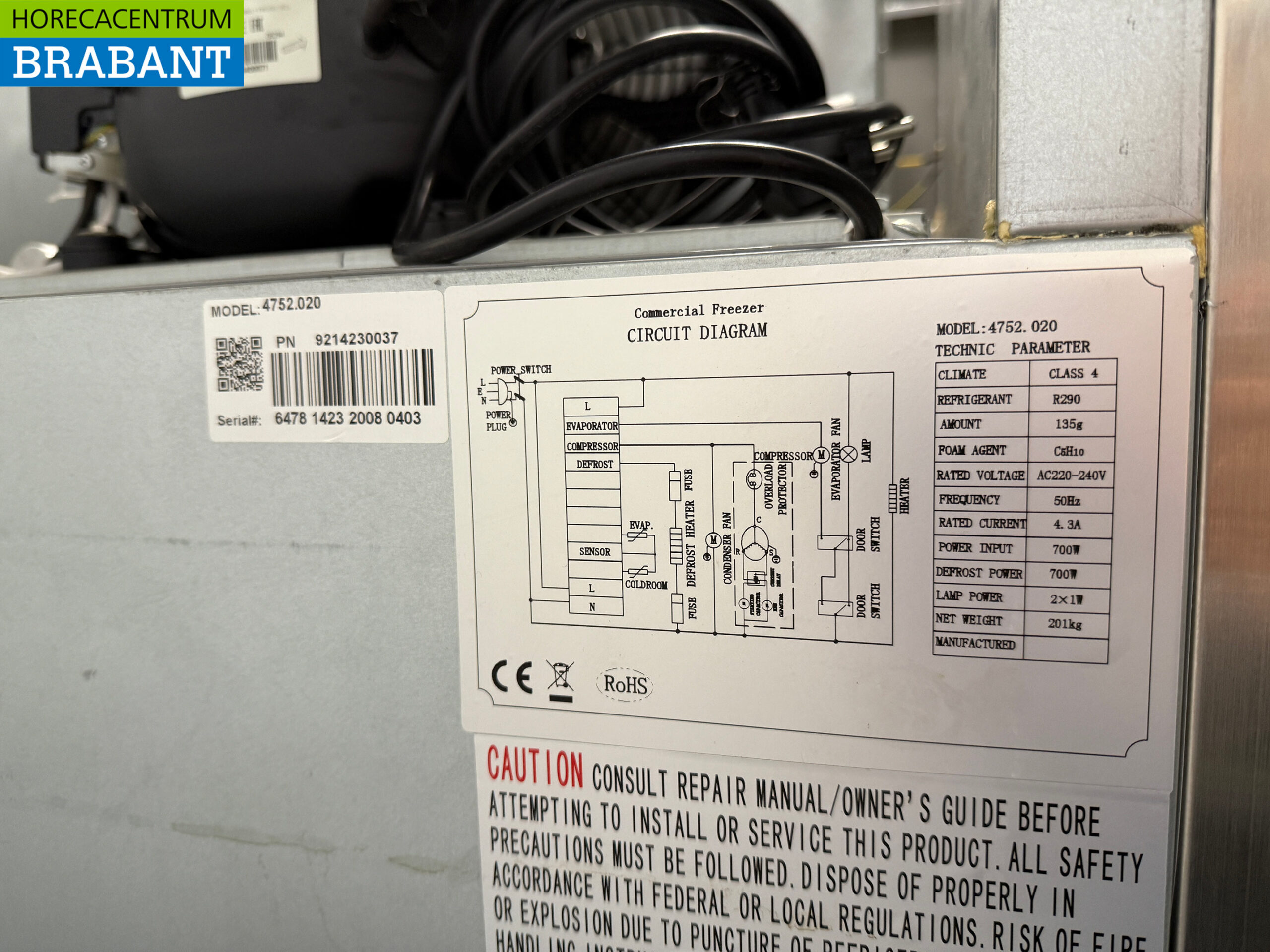 Réfrigérateur Ecofrost double porte en acier inoxydable Refroidissement 1200 litres 230V Horeca – Image 5