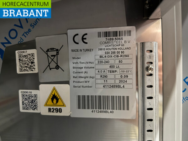Combisteel en acier inoxydable Congélateur Pro-Line 400 litres 230V Horeca – Image 7