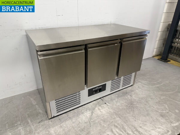 Etabli réfrigéré Ecofrost en acier inoxydable 3 portes 136,5 cm 230V Horeca – Image 2
