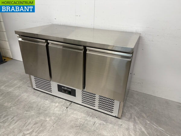 Etabli réfrigéré Ecofrost en acier inoxydable 3 portes 136,5 cm 230V Horeca – Image 3