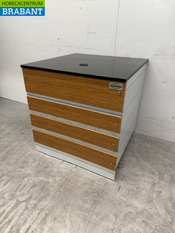 Caisse en acier inoxydable Combisteel 80 x 80 x 82 cm Restauration – Image 2