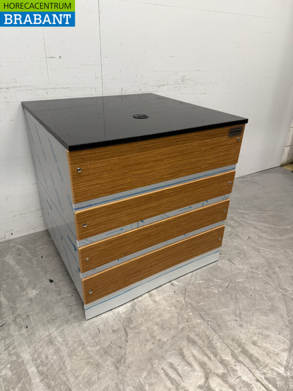 Caisse en acier inoxydable Combisteel 80 x 80 x 82 cm Restauration – Image 3