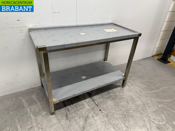 Acier inoxydable Table d'égouttage T.B.V. Lave-vaisselle coulissant 120 cm Horeca – Image 2