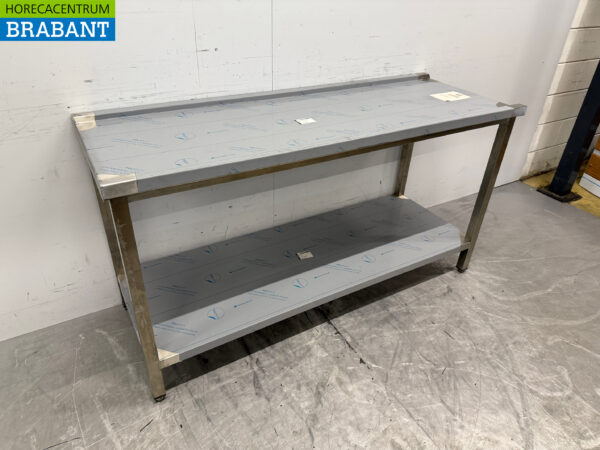 Acier inoxydable Table d'égouttage pour lave-vaisselle à poussoir 160 cm Horeca – Image 3