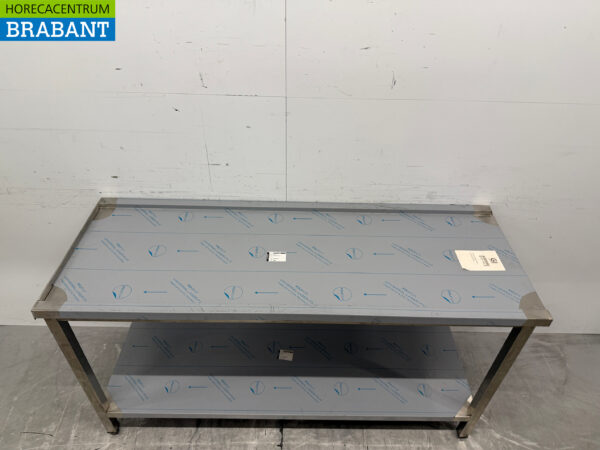 Acier inoxydable Table d'égouttage pour lave-vaisselle à poussoir 160 cm Horeca – Image 4