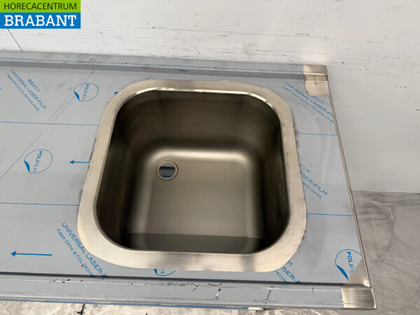 Table d'alimentation en acier inoxydable pour lave-vaisselle à poussoir 160 cm Restauration – Image 4