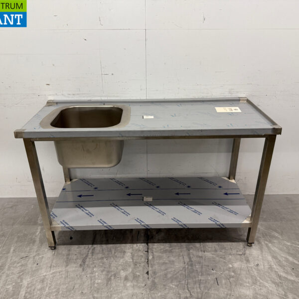 Table d'alimentation en acier inoxydable pour lave-vaisselle à poussoir 140 cm Restauration