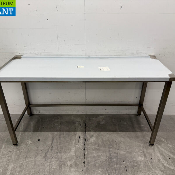 Acier inoxydable Table d'égouttage pour lave-vaisselle à poussoir 160 cm Horeca