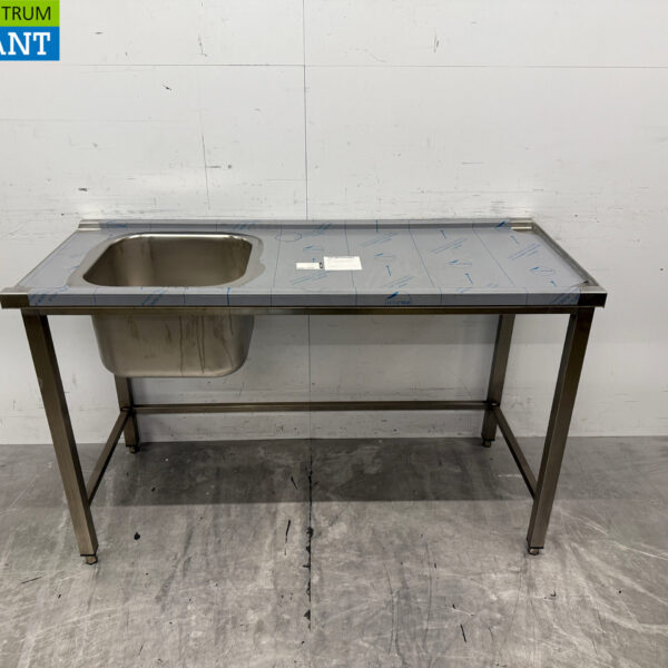 Table d'alimentation en acier inoxydable pour lave-vaisselle à poussoir 140 cm Restauration