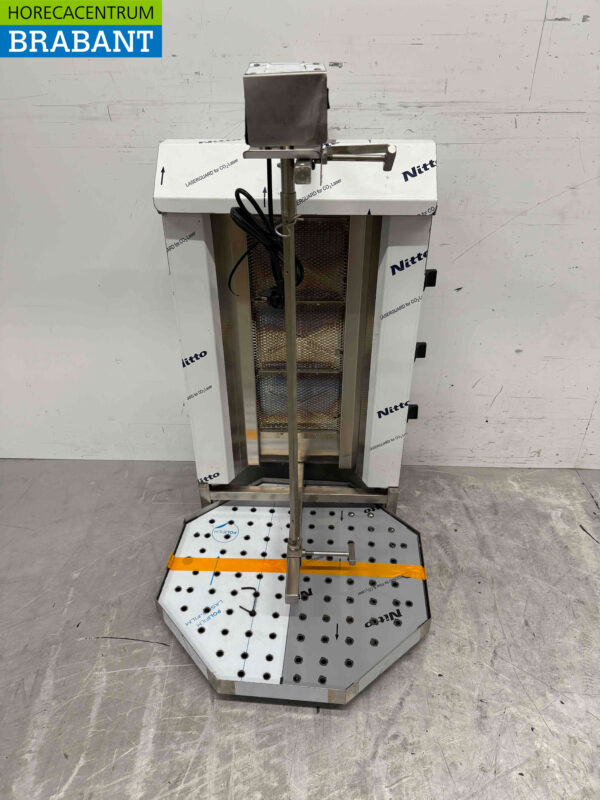 Acier inoxydable Combisteel Gyros Grill Donerergrill 3 brûleurs Moteur au-dessus Gas Catering