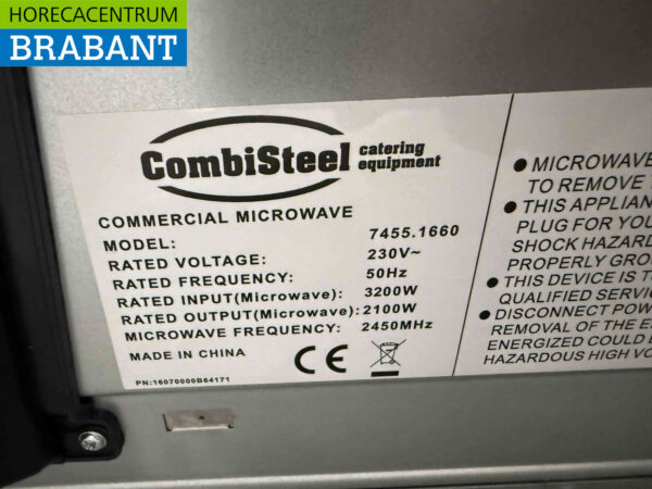 Micro-ondes Combisteel en acier inoxydable 2100 Watt 230V Horeca – Image 5