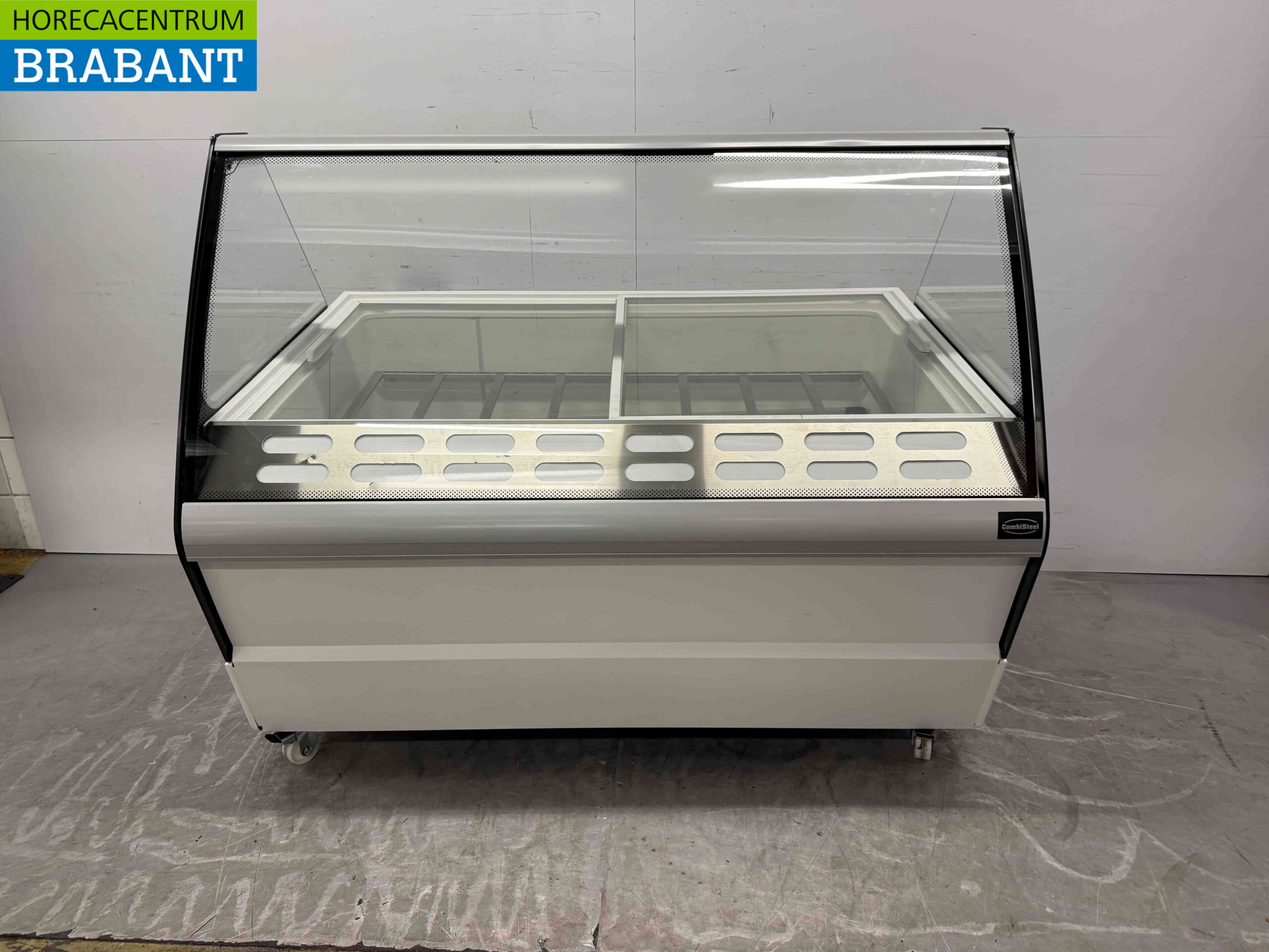 Mobile Combisteel Hawai scoop ice cream display case 16 bins 230V Horeca