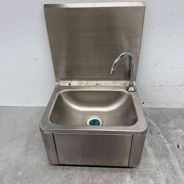 Évier Combisteel en acier inoxydable avec commande au genou Horeca