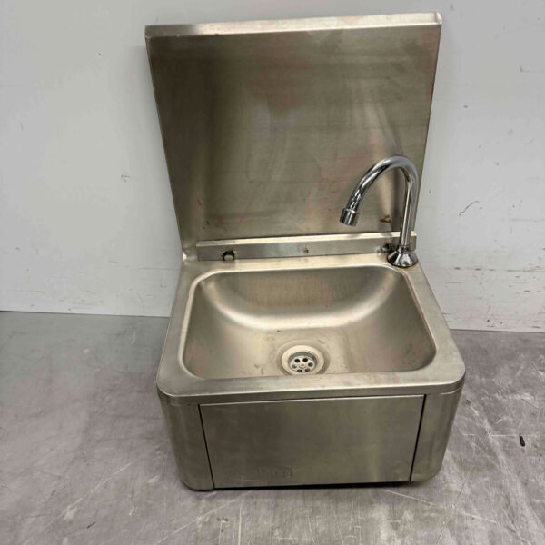 Évier Combisteel en acier inoxydable avec commande au genou Horeca