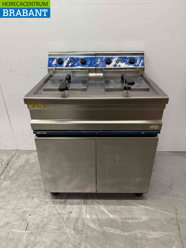 Friteuse double en acier inoxydable 2 x 12 litres 400V Horeca