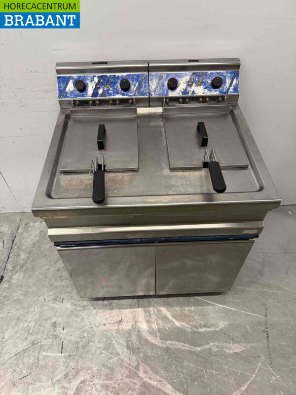 Friteuse double en acier inoxydable 2 x 12 litres 400V Horeca – Image 4