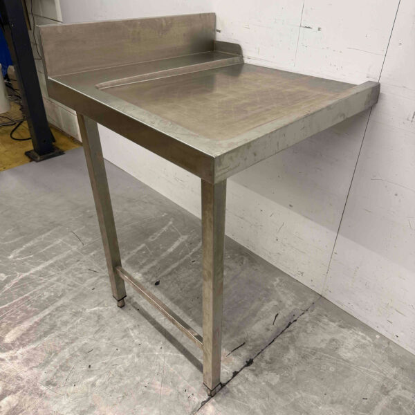 Acier inoxydable Table d'égouttage pour lave-vaisselle à poussoir 70 cm Horeca