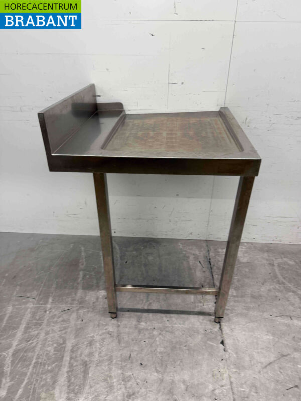 Acier inoxydable Table d'égouttage pour lave-vaisselle à poussoir 70 cm Horeca – Image 2