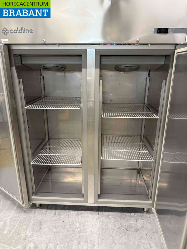 Congélateur double porte Coldline en acier inoxydable 1400 litres 230V Horeca – Image 4