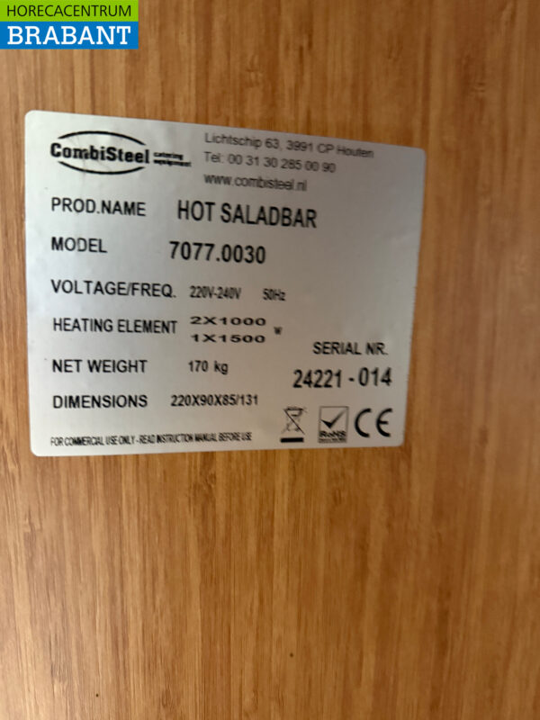 Combisteel Mobile Hot Buffer Bain Marie 6 x 1/1 GN 230V Horeca – Image 5