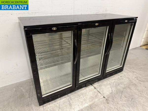 Combisteel Réfrigérateur bar 3 portes pliantes en verre 135 cm 230V Horeca – Image 3