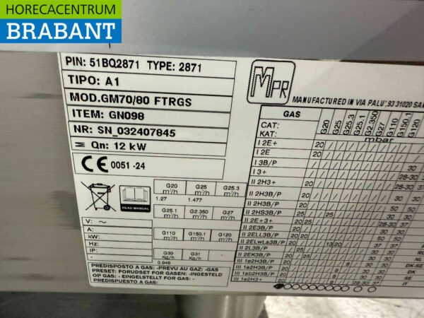 Plaque à pâtisserie Gastro M en acier inoxydable 80 cm Gas Horeca – Image 5