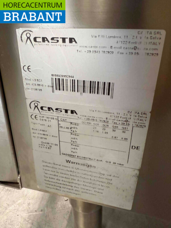 Saro / Casta Lavagrill Grill en acier inoxydable 40 cm GAS Horeca – Image 4