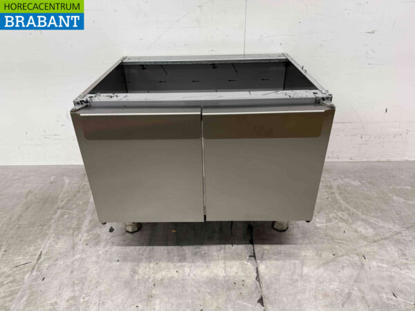 Socle en acier inoxydable avec 2 portes battantes 650 Series 70 cm Horeca