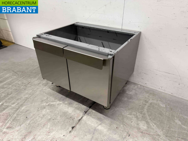Socle en acier inoxydable avec 2 portes battantes 650 Series 70 cm Horeca – Image 4