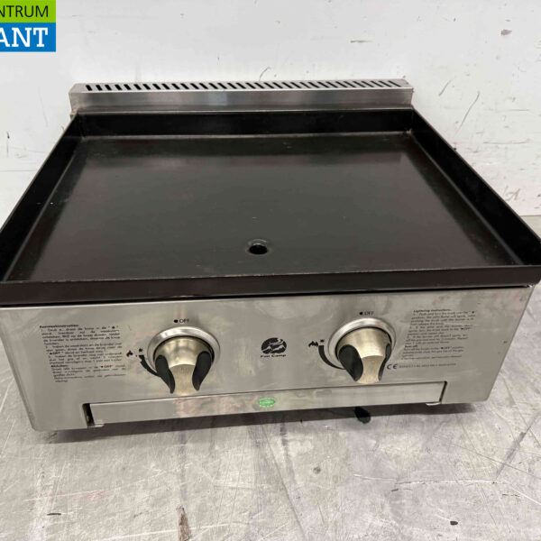 Plaque de cuisson Fun Camp en acier inoxydable 55 cm Propane Bouteille de gaz Gas Catering
