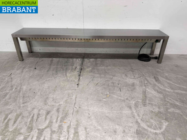 Pont chauffant en acier inoxydable Etagère chauffante 180 cm Horeca