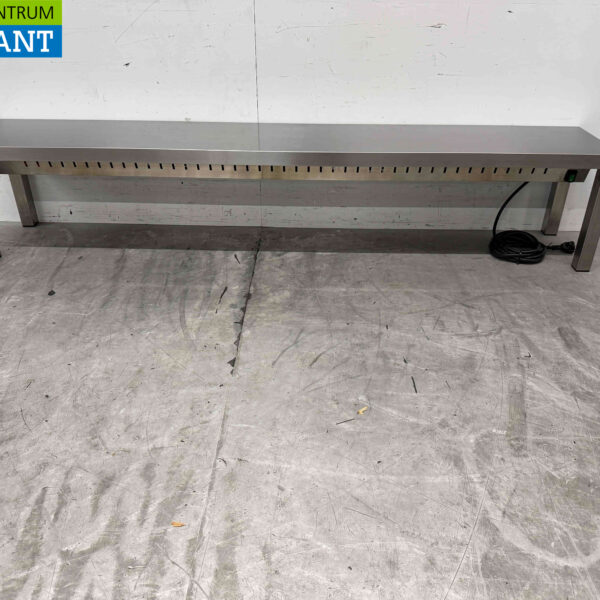 Pont chauffant en acier inoxydable Etagère chauffante 180 cm Horeca