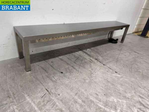 Pont chauffant en acier inoxydable Etagère chauffante 180 cm Horeca – Image 3