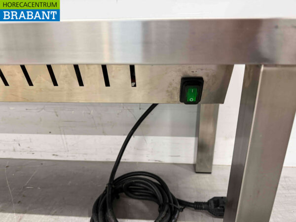 Pont chauffant en acier inoxydable Etagère chauffante 180 cm Horeca – Image 4