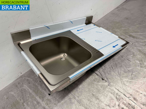 Plateau d'évier en acier inoxydable 120 x 70 cm Horeca – Image 3