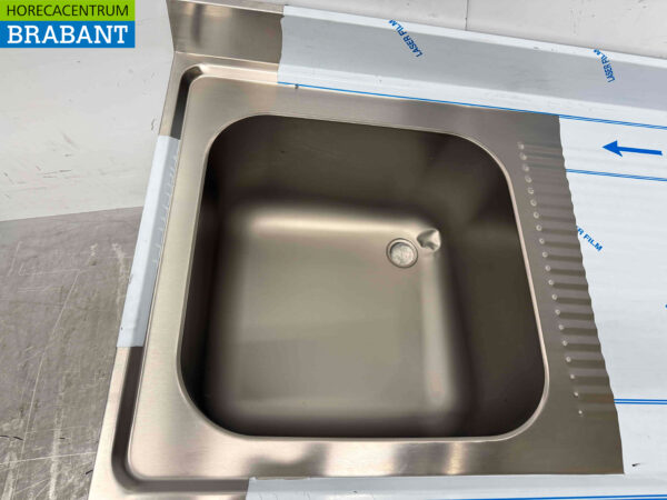 Plateau d'évier en acier inoxydable 120 x 70 cm Horeca – Image 4