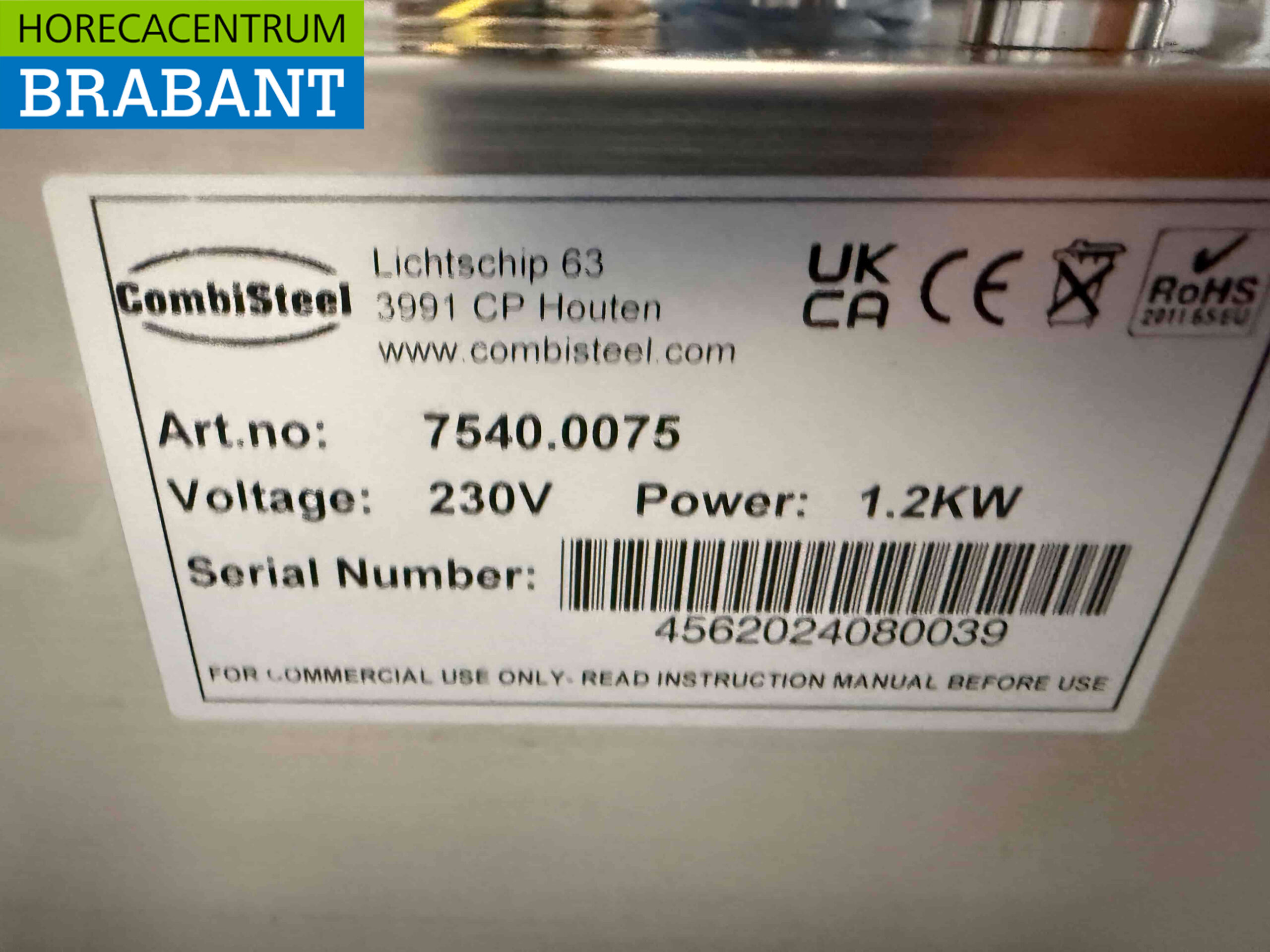 Gaufrier inclinable Combisteel en acier inoxydable avec minuterie 230V Horeca – Image 7