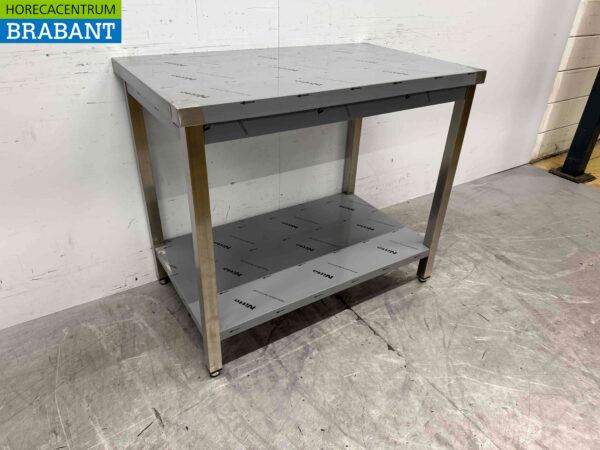 Table de travail en acier inoxydable 100 x 60 x 86 cm Horeca – Image 2
