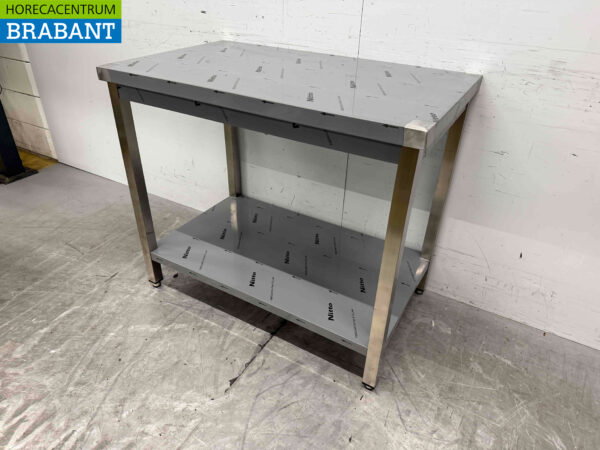 Table de travail en acier inoxydable 100 x 60 x 86 cm Horeca – Image 3