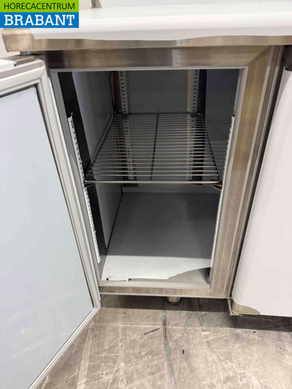 Établi réfrigéré Polar en acier inoxydable 3 portes 163 cm 230V Horeca – Image 5