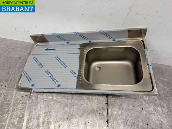 Plateau d'évier en acier inoxydable 120 x 70 cm Horeca – Image 2