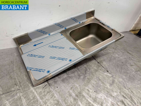 Plateau d'évier en acier inoxydable 120 x 70 cm Horeca – Image 4