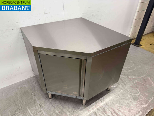 Combisteel acier inoxydable Armoire de travail Armoire d'angle pliante 100 x 100 cm Restauration – Image 2