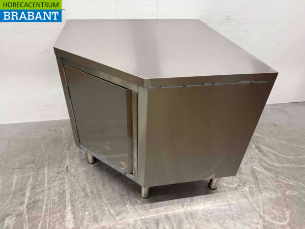 Combisteel acier inoxydable Armoire de travail Armoire d'angle pliante 100 x 100 cm Restauration – Image 3