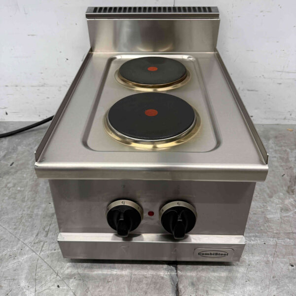 Cuisinière électrique Combisteel 2 feux en acier inoxydable 400V Horeca