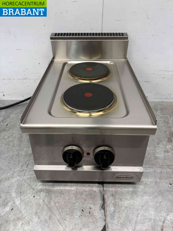 Cuisinière électrique Combisteel 2 feux en acier inoxydable 400V Horeca